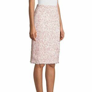 Tailored by Rebecca Taylor Cream/Multi Tweed Pencil Skirt – Valentino Style